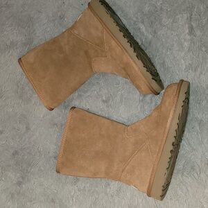 Kids Tan Suede Boots